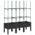 Jardinieră de grădină cu spalier, negru, 120x40x142,5 cm, PP GartenMobel Dekor