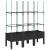 Jardinieră de grădină cu spalier, negru, 120x40x142,5 cm, PP GartenMobel Dekor