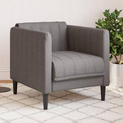 Fotoliu, gri taupe, material textil GartenMobel Dekor