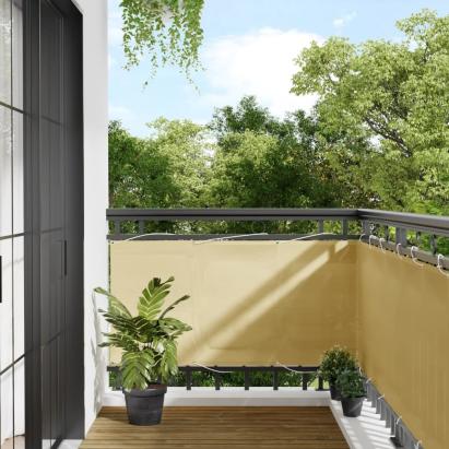 Paravan de balcon, nisipiu, 75x500 cm, 100% poliester oxford GartenMobel Dekor