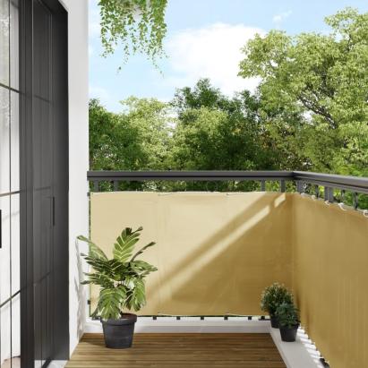 Paravan de balcon, nisipiu, 90x600 cm, 100% poliester oxford GartenMobel Dekor