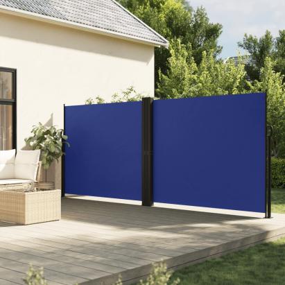 Copertină laterală retractabilă, albastru, 160x1000 cm GartenMobel Dekor