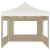 Cort de petrecere pliabil cu pereți, crem, 2 x 2 m, aluminiu GartenMobel Dekor