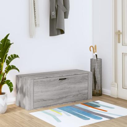 Pantofar de perete, gri sonoma, 100x35x38 cm, lemn prelucrat GartenMobel Dekor