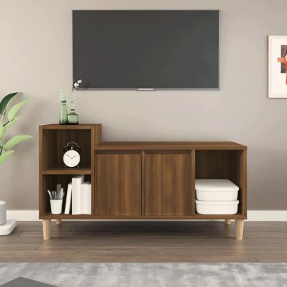 Comodă TV, stejar maro, 100x35x55 cm, lemn prelucrat GartenMobel Dekor