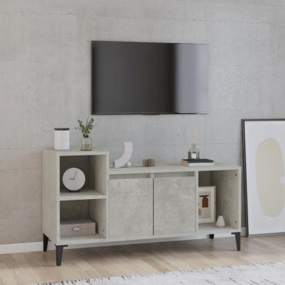 Comodă TV, gri beton, 100x35x55 cm, lemn prelucrat GartenMobel Dekor