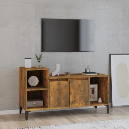 Comodă TV, stejar fumuriu, 100x35x55 cm, lemn prelucrat GartenMobel Dekor