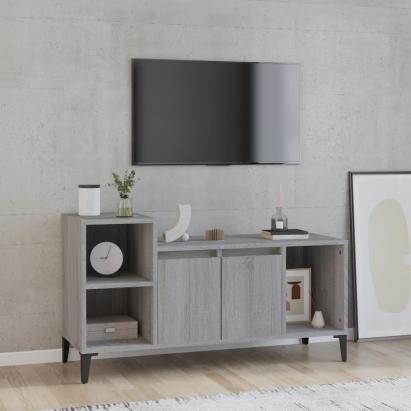 Comodă TV, gri sonoma, 100x35x55 cm, lemn prelucrat GartenMobel Dekor
