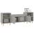 Comodă TV, gri beton, 160x35x55 cm, lemn prelucrat GartenMobel Dekor