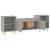 Comodă TV, gri beton, 160x35x55 cm, lemn prelucrat GartenMobel Dekor