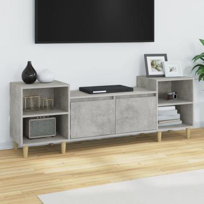 Comodă TV, gri beton, 160x35x55 cm, lemn prelucrat GartenMobel Dekor