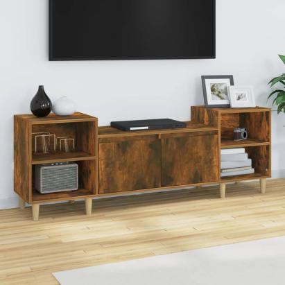 Comodă TV, stejar fumuriu, 160x35x55 cm, lemn prelucrat GartenMobel Dekor