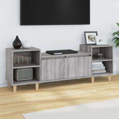 Comodă TV, gri sonoma, 160x35x55 cm, lemn prelucrat GartenMobel Dekor