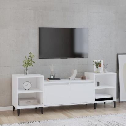 Comodă TV, alb, 160x35x55 cm, lemn prelucrat GartenMobel Dekor