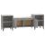 Comodă TV, gri beton, 160x35x55 cm, lemn prelucrat GartenMobel Dekor