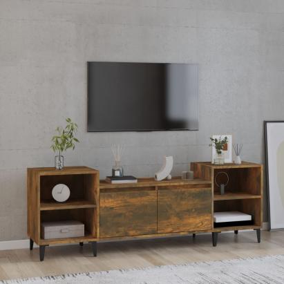 Comodă TV, stejar fumuriu, 160x35x55 cm, lemn prelucrat GartenMobel Dekor