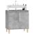 Dulap de chiuvetă, gri beton, 58x33x60 cm, lemn prelucrat GartenMobel Dekor