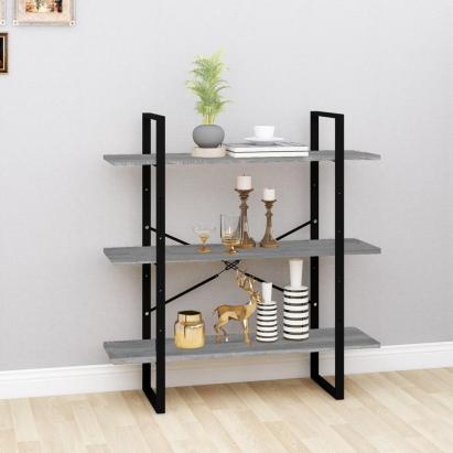 Bibliotecă, gri sonoma, 100x30x105 cm, lemn prelucrat GartenMobel Dekor