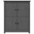 Servantă, gri, 83x41,5x100 cm, lemn masiv de pin GartenMobel Dekor