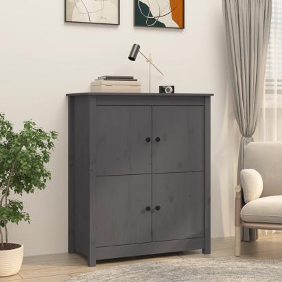 Servantă, gri, 83x41,5x100 cm, lemn masiv de pin GartenMobel Dekor