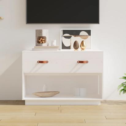Comodă TV, alb, 90x40x60 cm, lemn masiv de pin GartenMobel Dekor
