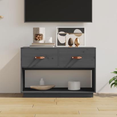 Comodă TV, gri, 90x40x60 cm, lemn masiv de pin GartenMobel Dekor
