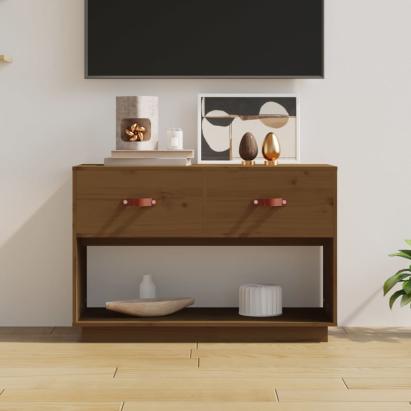 Comodă TV, maro miere, 90x40x60 cm, lemn masiv de pin GartenMobel Dekor