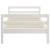 Cadru de pat, alb, 75x190 cm, lemn masiv de pin GartenMobel Dekor
