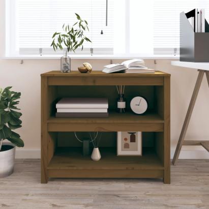 Bibliotecă, maro miere, 80x35x68 cm, lemn masiv de pin GartenMobel Dekor