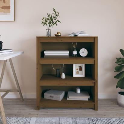 Bibliotecă, maro miere, 80x35x97 cm, lemn masiv de pin GartenMobel Dekor