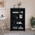 Bibliotecă, negru, 80x35x126 cm, lemn masiv de pin GartenMobel Dekor