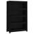 Bibliotecă, negru, 80x35x126 cm, lemn masiv de pin GartenMobel Dekor