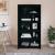 Bibliotecă, negru, 80x35x154 cm, lemn masiv de pin GartenMobel Dekor