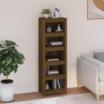 Bibliotecă, maro miere, 50x35x154 cm, lemn masiv de pin GartenMobel Dekor