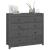 Dulap lateral, gri, 100x40x90 cm, lemn masiv de pin GartenMobel Dekor