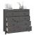 Dulap lateral, gri, 100x40x90 cm, lemn masiv de pin GartenMobel Dekor