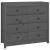 Dulap lateral, gri, 100x40x90 cm, lemn masiv de pin GartenMobel Dekor