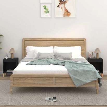 Noptiere, 2 buc., negru, 40x35x50 cm GartenMobel Dekor