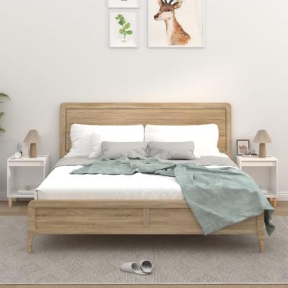 Noptiere, 2 buc., alb extralucios, 40x35x50 cm GartenMobel Dekor