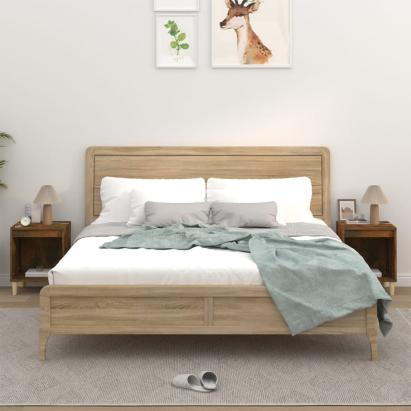 Noptiere, 2 buc., stejar fumuriu, 40x35x50 cm GartenMobel Dekor