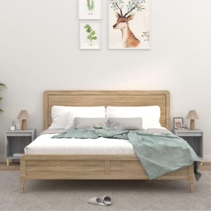 Noptiere, 2 buc., gri sonoma, 40x35x50 cm GartenMobel Dekor