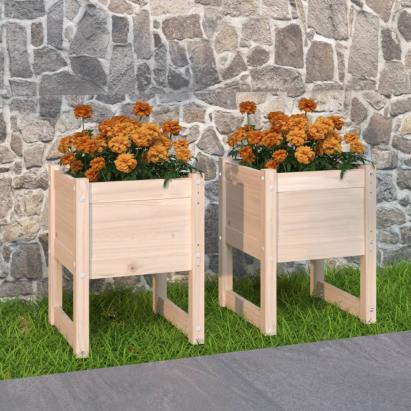 Jardiniere, 2 buc, 40x40x52,5 cm, lemn masiv de pin GartenMobel Dekor