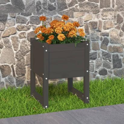 Jardinieră, gri , 40x40x52,5 cm, lemn masiv de pin GartenMobel Dekor