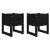 Jardiniere, 2 buc, Negru, 40x40x52,5 cm, lemn masiv de pin GartenMobel Dekor