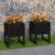 Jardiniere, 2 buc, Negru, 40x40x52,5 cm, lemn masiv de pin GartenMobel Dekor