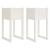 Jardiniere, 2 buc., alb, 40x40x81 cm, lemn masiv de pin GartenMobel Dekor