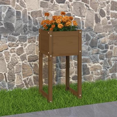 Jardinieră, maro miere, 40x40x81 cm, lemn masiv de pin GartenMobel Dekor