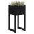 Jardiniere, 2 buc., Negru, 40x40x52,5 cm, lemn masiv de pin GartenMobel Dekor