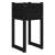 Jardiniere, 2 buc., Negru, 40x40x52,5 cm, lemn masiv de pin GartenMobel Dekor