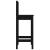Scaune de bar, 2 buc., negru, 40x41,5x112 cm, lemn masiv pin GartenMobel Dekor